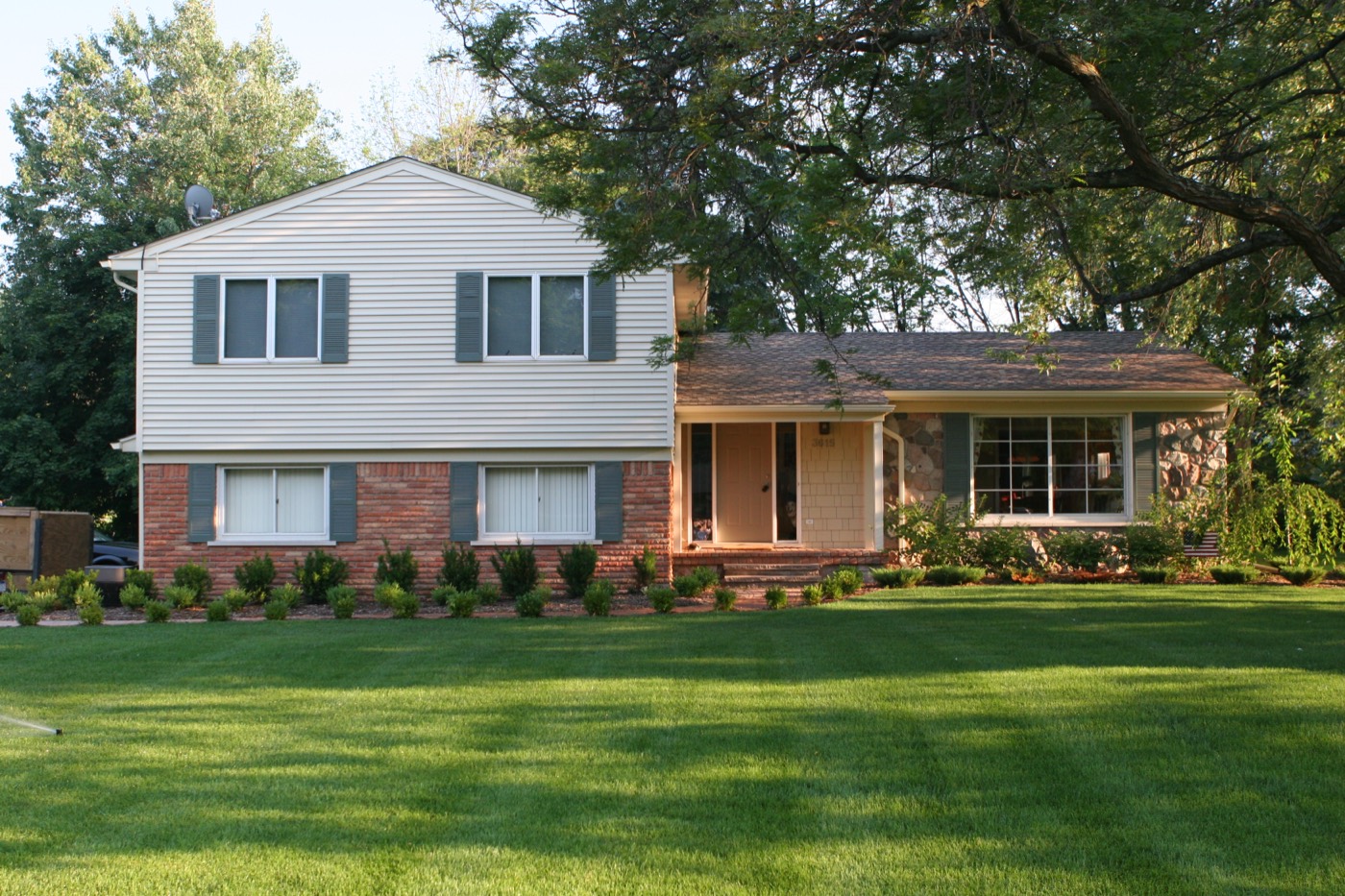 Home exterior with new siding and roof